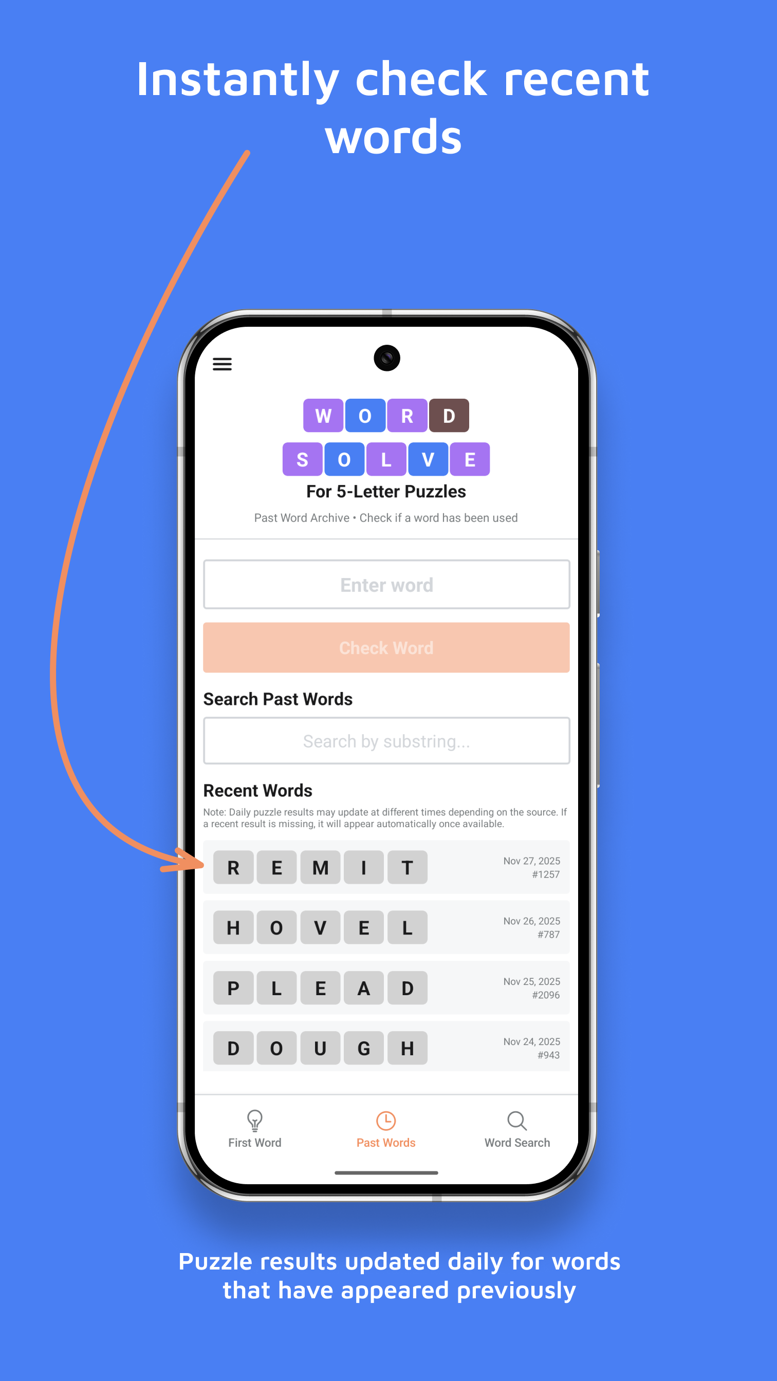 Past Word Screenshot